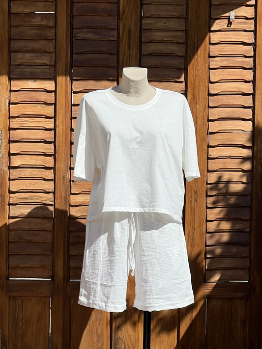 Muselina Short Blanc