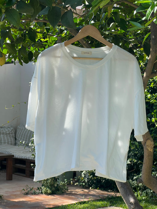 Camiseta Blanca de Algodón